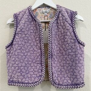Current Air Lavender Floral Vest